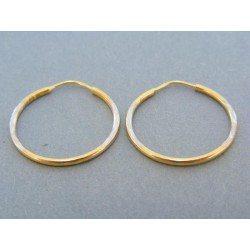 Náušnice kruhy dvojfarebné zlato dámske