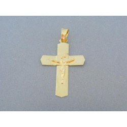 Zlatý prívesok kríž žlté zlato ukrižovaný Ježiš DIK184Z
