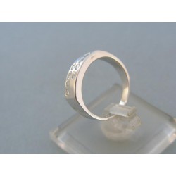 Moderný prsteň biele zlato zirkóniky
