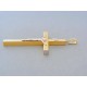 Zlatý prívesok krížik žlté biele zlato ukrižovaný Ježiš