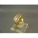 Zlatý dámsky prsteň s malými zirkónmi viacfarebné zlato VP58381/1V 585/1000 3,81g