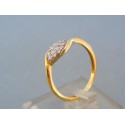 Zlatý prsteň žlté biele zlato zirkóniky VP57198V