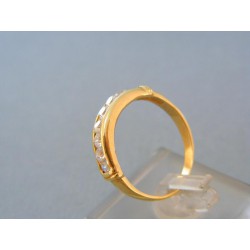 Zlatý prsteň žlté zlato kamienky zirkónu VP56268Z