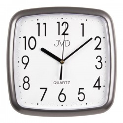 Nástenne hodiny JVD quartz H615.17 šedá metalíza