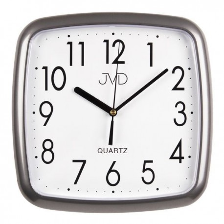 Nástenne hodiny JVD quartz H615.17 šedá metalíza
