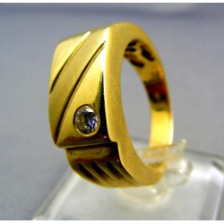 Zlatý pánsky prsteň so zirkónom žlté zlato VP59836Z 585/1000 8,36g