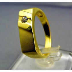Zlatý pánsky prsteň so zirkónom VP62520 585/1000 5,20g