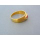 Elegantný dámsky prsteň žlté zlato červený kamienok VP54376Z