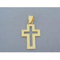 Zlatý prívesok krížik žlté zlato VIK160Z