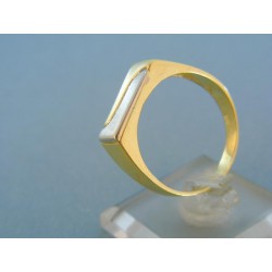 Elegantný pánsky prsteň žlté biele zlato VP68459V