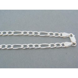 Strieborna retiazka vzor figáro VRS5051336