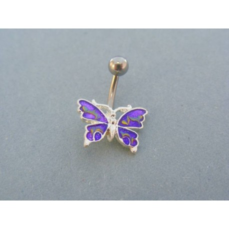 Piercing ch. oceľ motýľ VO202