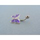 Piercing ch. oceľ motýľ VO202