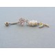 Piercing ch. oceľ kvet kamienky VO320