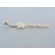 Piercing ch. oceľ kvet zirkóny VO282