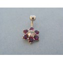 Piercing farebný kvet ch. oceľ VO222
