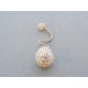 Piercing ch. oceľ Swarovskí krištáľ VO184