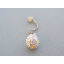 Piercing ch. oceľ Swarovskí krištáľ VO184