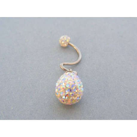 Piercing ch. oceľ Swarovskí krištáľ VO184