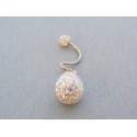 Piercing ch. oceľ Swarovskí krištáľ VO184