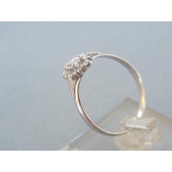 Elegantný dámsky prsteň biele zlato zirkóniky VP61228B