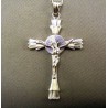 Prívesok krížik biele zlato