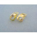 Zlaté detské náušnice žlté zlato zirkón VDA115Z 14 karátov 585/1000 1.15g