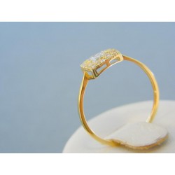 Zlat dámsky prsteň žlté zlato zirkóny VP60144Z
