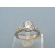Elegantný zlatý prsteň biele zlato zirkóny VP54437B