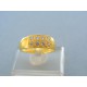 Dámsky prsteň žlté zlato zirkóny VP52278Z