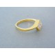 Jednoduchý dámsky prsteň žlté zlato zirkón VP55297Z