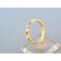 Zlatý prsteň ruženec žlté biele zlato diamant s certifikatom VP62408V