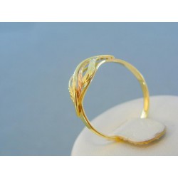 Zlatý dámsky prsteň so vzorom žlté červené zlato VP622V