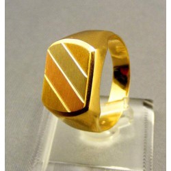 Zlatý pánsky prsteň z trojfarebného zlata VP64653V 585/1000 6,53g