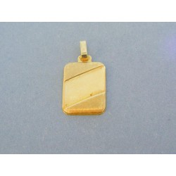 Zlatý prívesok platnička žlté zlato VI144Zpr