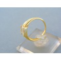 Zlatý prsteň jednoduchý tvar žlté zlato zirkón VP52272Z