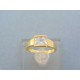 Jednoduchý zlatý prsteň žlté zlato zirkón VP52272Zalo
