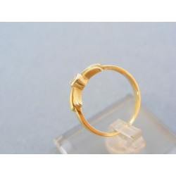 Jemný zlatý prsteň žlté zlato zirkón VP52201Zza