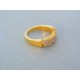 Krásny dámsky prsteň žlté zlato zirkóny VP57570Zšo