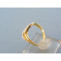 Zlatý dámsky prsteň žlté biele zlato VP59323V