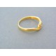 Zlatý dámsky prsteň žlté zlato dva zirkóny VP51220Zalo
