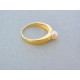 Zlatý dámsky prsteň žlté zlato perla zirkón VP51203Zalo