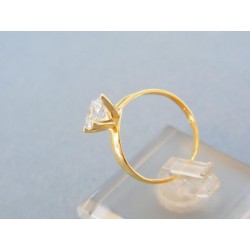 Zlatý dámsky prsteň žlté zlato zirkón v korunke VP50156Zpr
