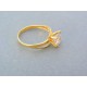 Zlatý dámsky prsteň žlté zlato zirkón v korunke VP50156Zpr
