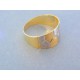 Pekný dámsky vzorovaný prsteň žlté biele zlato VP60294Vpe