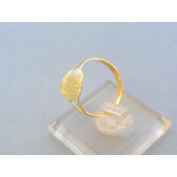 Pekný vzorovaný prsteň žlté zlato VP53184Zaw