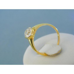 Dámsky zlatý prsteň žlté zlato zirkón VP56285Zče