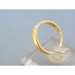 Jemný zlatý prsteň žlté zlato male zirkóny VP54196Zalo