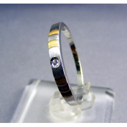 Zlatý prsteň biele zlato s malým zirkónom VP59167B