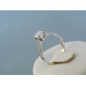 Zlatý prsteň biele zlato zirkón v korunke DP53184B